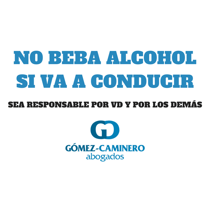 no beba alcohol si va a conducir